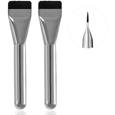 Flat Foundation Brush for Liquid Makeup, Angled Liquid Foundation Brush, Premium Makeup Foundation Brush Set for Liquid, Cream Foundation Concealer Brush Makeup Brushes Cover
