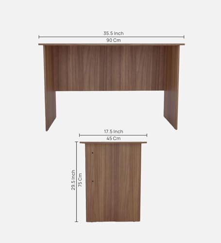Image of COUCH CULTURE Glow 3618 Engineered Wood Study Table | Multi-Purpose Study Table | Computer Table for Students, Desk for Work from Home | 1 Year Warranty - Leon Teak