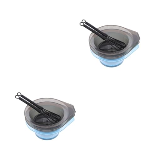 VICASKY 2 Sets Salon Hair Dye Bowl Stirring Stick Hair Coloring Mixing Bowl Set