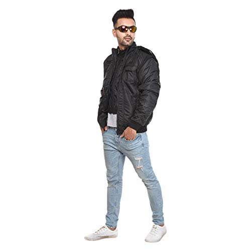 Image of Men's Full Sleeve Solid Jacket Jerkin Varsity