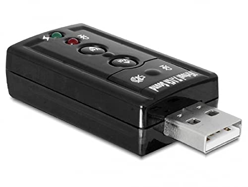 Carte son USB 7.1 canaux DeLOCK 63926 convertisseur audio 24 bit Windows Mac