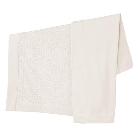 roba kocyk niemowlęcy Seashells Oyster 80 x 80 cm - przytulny kocyk z bawełny organicznej - certyfikaty GOTS i Oeko-Tex 100 - wzór Terry Dots (kropki) - biały