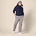 Amazon Essentials Women's Long Sleeve Fisherman Cable Knit Turtleneck Sweater (Available in Plus Size), Navy, Large