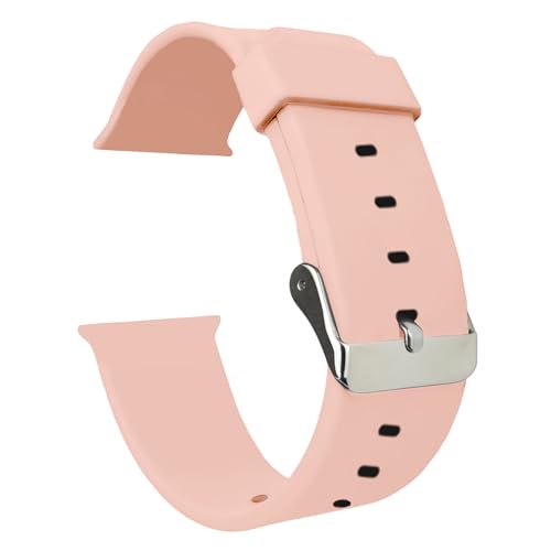 Image of ACM Watch Strap Slide 42MM 44MM 45MM 46MM 49MM Silicone Belt Compatible With Boat Wave Elevate Smartwatch Classic Casual Band Creame Pink