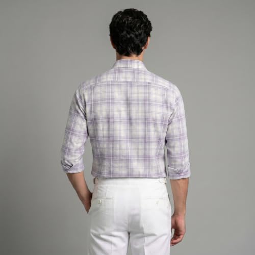 Image of Afflatus Men's Checked Casual Premium Cotton Blend Full Sleeve Regular Fit Check Shirt for Man | Stylish Checks Shirt for Casual Wear | Cotton Shirt for Men