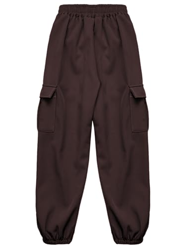 Kids Girls Boys Cargo Sweatpants Fleece Lined Hiking Snow Ski Pants Winter Warm Outdoor Pants with Pocket4