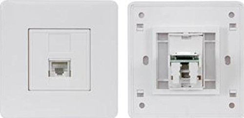 Network RJ-45 Keystone Faceplate, Single Outlet