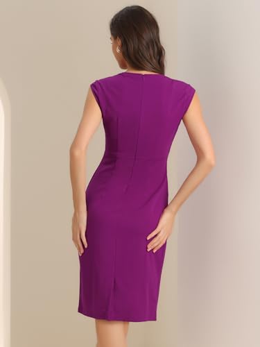 Image of Allegra K Women's Sheath Dress Pencil Work Sleeveless Professional Office Dresses