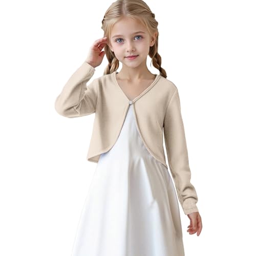 Girls Knit Cardigan V Neck Lightweight Comfy Sweater Coat Fall Fashion Cute Open Front Princess Shawl Jacket School Outfits