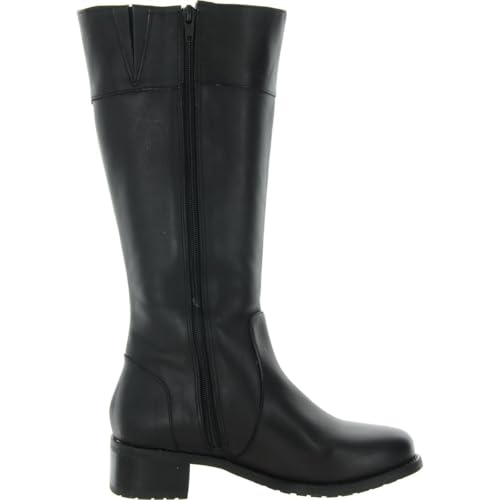David Tate Womens Zipper Leather Knee-High Boots2