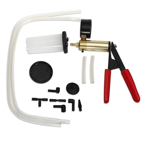 CNfdgFJ Gruppo Pompa del Vuoto Kit di spurgo Freni per Pompa a Vuoto Strumenti per Tester per Cambio Olio tenuti in Mano Forniture per sistemi Estrazione automobilistici Pompa a Vuoto per Freno Auto