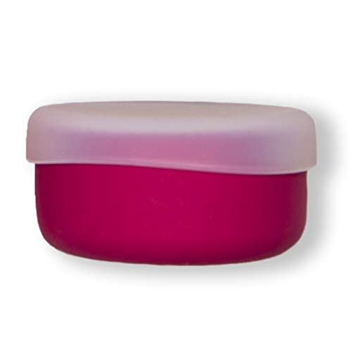 Modern Twist Snack Set 100% Food-Grade Silicone, Waterproof and Reusable Bowl for Snacking, Pink
