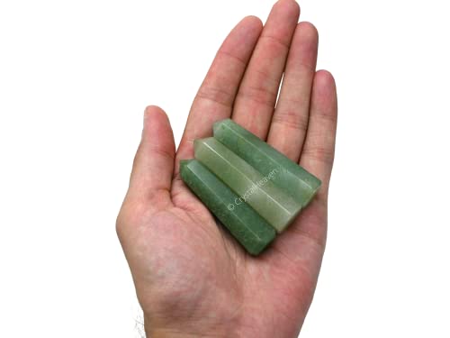 Image of Certified Light Green Aventurine Crystal Tower Obelisk Point for Chakra