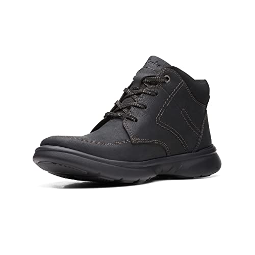 Clarks Herren Bradley Mid Ankle Boot, Black Tumbled, 45 EU