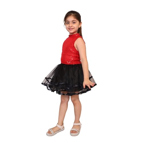 Image of Kaku Fancy Dresses Western Dance Top for Kids Halter Neck Top For Annual Function (ONLY TOP) - Skirt not included