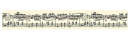 Ursus 59090031 - Masking Tape, Musiknoten, Klebeband aus Papier, ca. 30 mm x 10 m, einseitig bedruckt, lösungsmittel und säurefrei, ideal für Scrapbooking