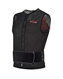 BLACK CREVICE Rückenprotektoren Weste für Kinder, Jugendliche & Erwachsene I Atmungsaktive Weste mit Anti-Shock-Schaum I Verstellbarer Hüftgurt für optimalen Sitz I Versch. Größen (M)