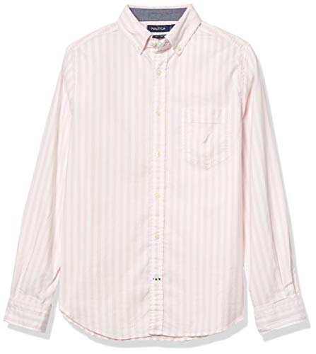 Nautica Men's Stripe Oxford Shirt, Cradle Pink, 3X-Large
