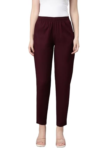 Image of TWIN BIRDS Women Viscose Cotton Kurti Pants | Stretch Ethnic Daily Trousers