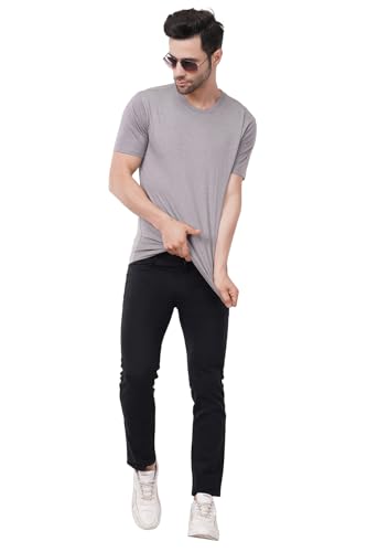 Image of Men's Cotton T-Shirt Set of 2 Pack - Soft & Breathable Casual Wear, Comfortable Fit for All Day Use, Trendy & Stylish for Gym, Outdoor
