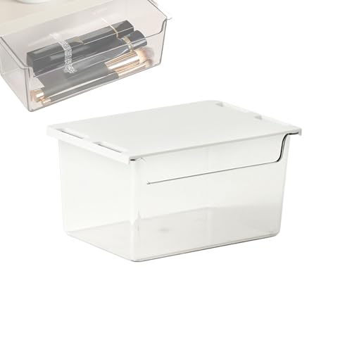 Cajón bajo la mesa, fijación para cajón de escritorio | Fijación para cajón sin taladrar debajo del escritorio | Armario ropero transparente, cajonera de almacenamiento para papelería y cos
