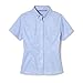 French Toast Big Girls' Short Sleeve Button Down Oxford with Darts, Light Blue, 8