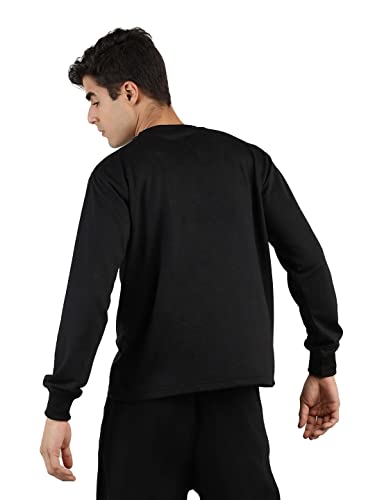 Image of CHKOKKO Men's Terry Cotton Loose Fit Full Sleeves Regular Fit T-Shirt
