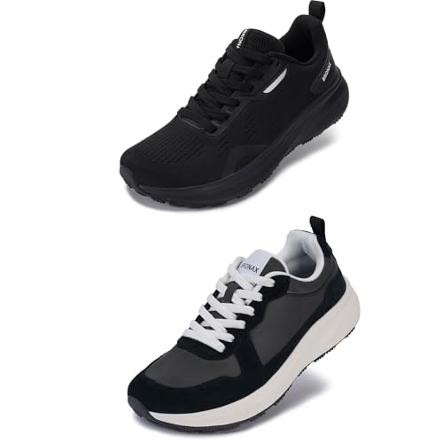 BRONAX Womens Wide Toe Box Shoes Black Size 5.5w