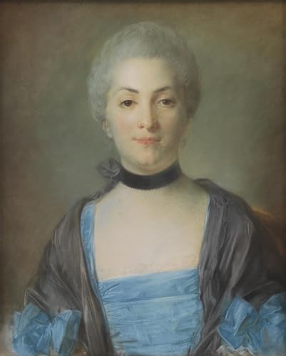 Imagen de lienzo retrato de dama Jean Baptiste para decoración sobre sofás y pasillos