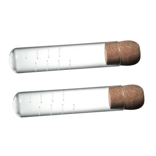 Baluue Colador de Té Transparente de Vidrio 2 Piezas Infusor Portátil Tipo Tubo Tapón de Corcho Filtro Fino para Hojas y Residuos Adecuado para Hogar y Restaurantes