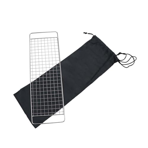 SOLUSTRE 1set Bbq Rack Lightweight Portable Grill Support for Outdoor Picnics Camping Easy to Clean for Steak Seafood Vegetables and More Includes Storage Bag