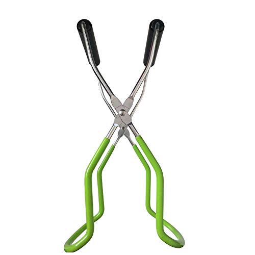 Canning Jar Lifter Tongs,Glass Jar Lifter, Anti-Scald Clip Bottle Lifter Kitchen Tools for Home Restaurant Hotel,Stainless Steel Jar Lifter with Grip Handle for Hot Preserving Glasses (2 pieces green)