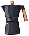 Ekspres do kawy ze stopu aluminium Mocha Espresso Percolator Pot Ekspres do kawy Moka Pot 3 filiżanki / 6 filiżanek / 9 filiżanek Kuchenka (kolor: czarny, rozmiar: 10,5 x 23 cm) (c