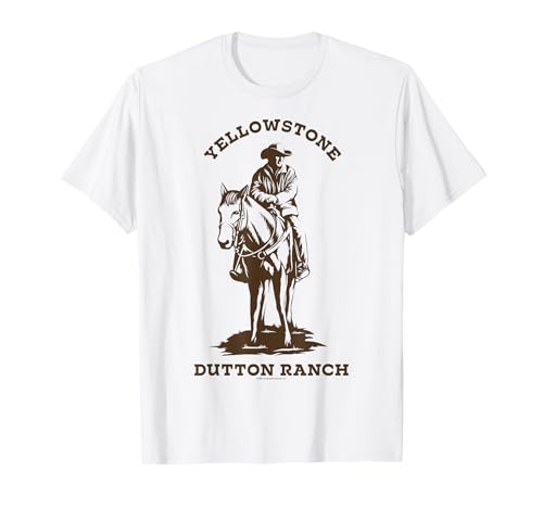 Yellowstone Dutton Ranch Cowboy Western Logo Maglietta