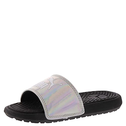 PUMA Cool Cat Christaline PS Sandal Girls ToddlerYouth Sandal 13 M US Little Kid BlackSilverWhite4