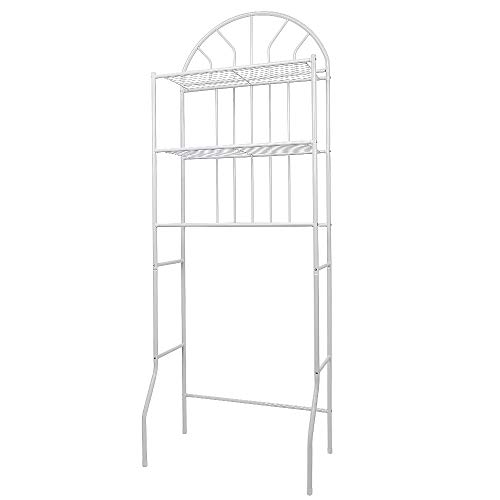 HUOLE Meuble étagère Dessus WC 3 étagères Design Industriel,Étagère de Toilettes, Étagère WC, à 3 Niveaux, Étagère de Salle de Bain, Peu encombrante, Facile à Monter, pour buanderie, Style Industriel Cover