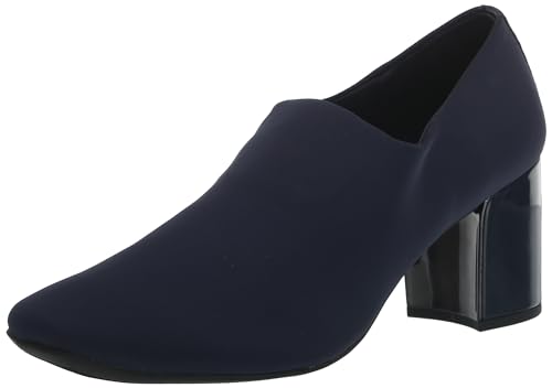 Anne Klein Women's Treena Ankle Bootie Heel Boot, Navy, 9.5 M