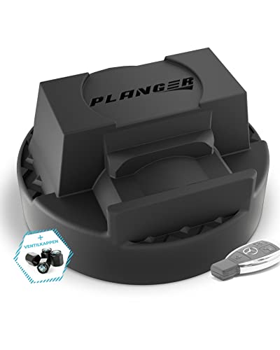 PLANGER® - Wagenheber Gummiauflage FLACH + 4 VENTILKAPPEN (für Mercedes-Benz) - DAIMND PAD Flach - für Rangierwagenheber - Schützt PKW und SUV durch Form und Gummi PLANGER® - Wagenheber Gummiauflage FLACH + 4 VENTILKAPPEN (für Mercedes-Benz) - DAIMND PAD Flach - für Rangierwagenheber - Schützt PKW und SUV durch Form und Gummi