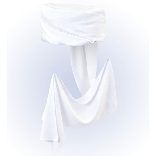 W WIDMANN MILANO Party Fashion   01128   Tocado Turbante blanco, árabe, jeque, sombrero, disfraz, accesorio, carnaval, fiesta temática