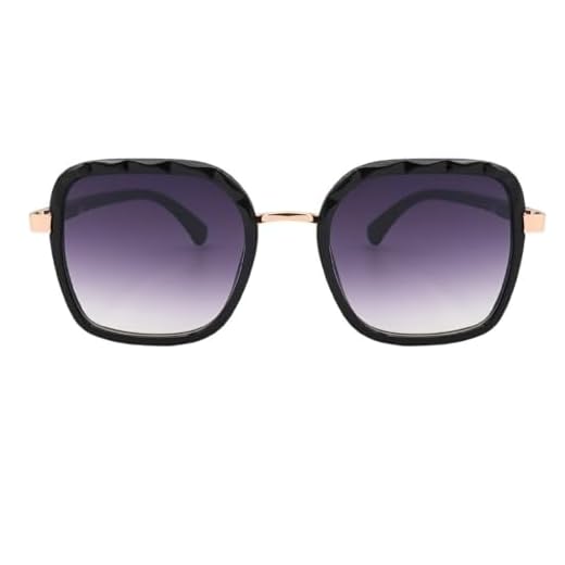 Óculos de Sol Quadrado Grande Premium Cristal Classico Retrô Blogueira UV400 Feminino - Modelo Hilton - Cacife Brand (Preto)