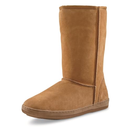 Guide Gear Women's 10" Suede Slipper Boots, Fuzzy Indoor Outdoor Ladies House Booties2