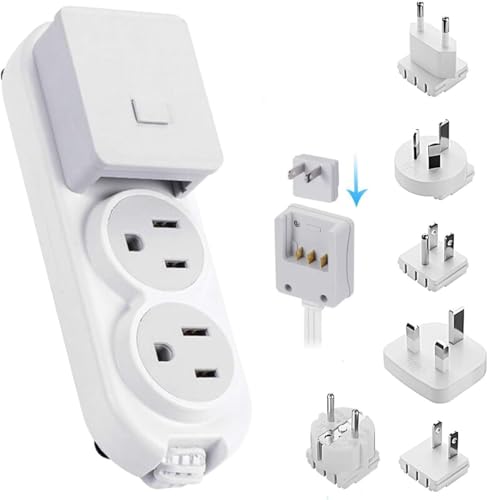 Ceptics Travel Power Strip - Small & Compact - Surge Protector - Grounded USB + Type C - 2 USA...