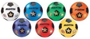Martin Archery Rubber Nylon Wound Soccer Ball Black/Yellow - Size 3
