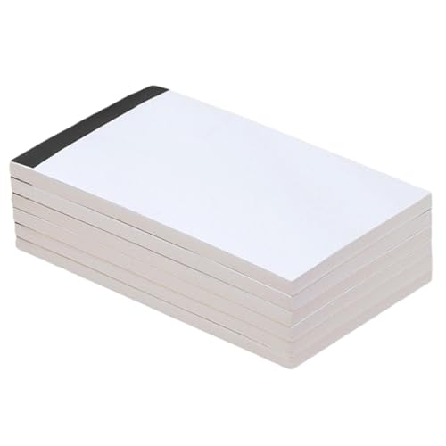 Enzyluxe Blank Notepads, 6 Pack/300 Sheets 3x5 Inch Note Pad Blank Memo Pads for Daily Planning Small Writing Pad Mini Pocket Notebook Refills for Taking Notes and Reminders Organization Planning