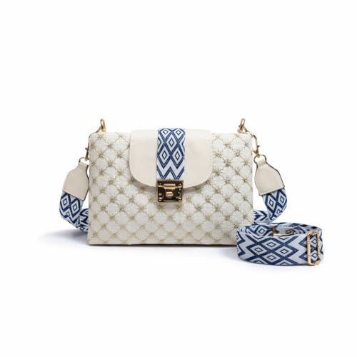 Image of Women's Girls Color Block Cross Body Sling Bag with Printed Belt | 1