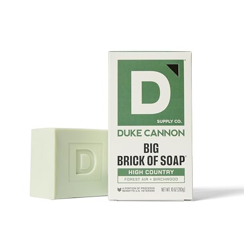 Image of Duke Cannon Supply Co. Large Brick Bar Soap Bundle - Men's Soap with Masculine Scents - USA-Made - All Skin Types - Wayfinder, High Country, Superior, & Sawtooth - 10 oz (4 Pack)