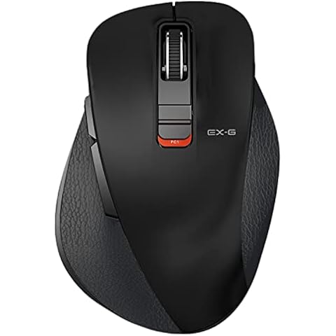 Elecom Bluetooth Wireless Mouse, Silent, Quiet Click, Ergonomic Design 5 Buttons for iPad, Laptop, Notebook, PC and Mac, Medium Size (M-XGL10BBSBK-US) Cover