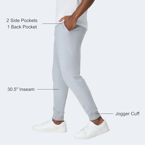 Image of Hanes Originals Cotton Joggers, Jersey Sweatpants for Men with Pockets, 30 inch Inseam