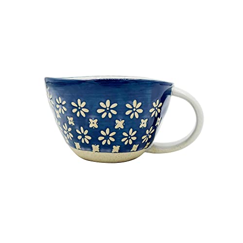Hand-Painted Coffee Mug Ceramic Mugs Funny Mugs for Women Men Small Tea Mug Christmas Mugs Friend Gifts Coffee Mug Cup Coffee Mug Gift Ideas Blue Sakula Mug Ceramic Blue Stoneware Mugs 12.3x12.3.12.3