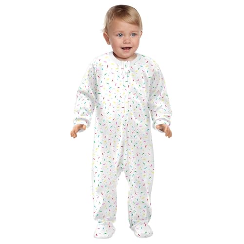 Dussdil Color Sprinkles Baby One-Piece Footies Happy Donut Glaze Newborn Rompers Pajamas Boys Girls Sleep Play Footed Pjs3